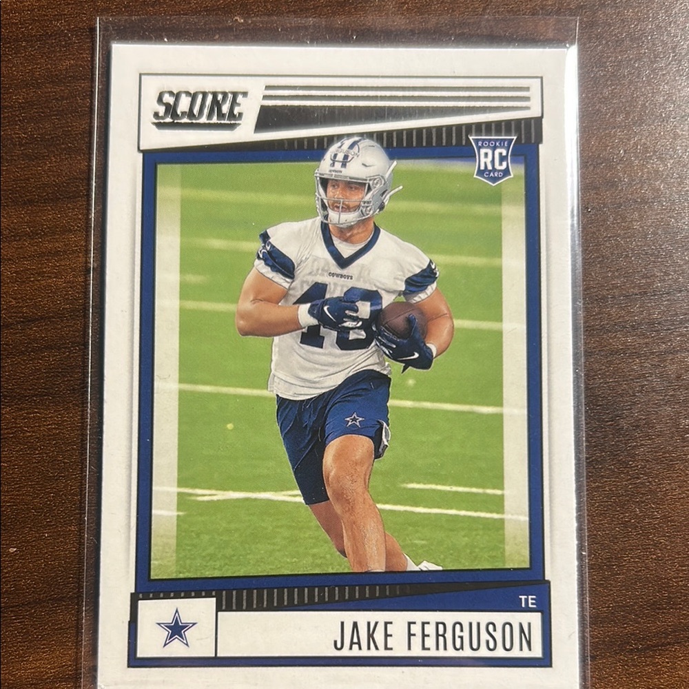 Score Rookie Card - Football Player in White and Blue